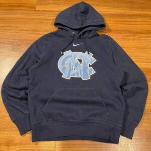 Y2K Nike UNC Center Swoosh Navy size Medium Hoodie